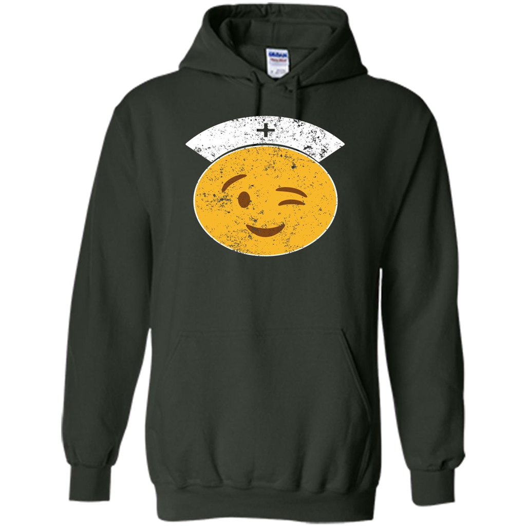 Nurse T-shirt Funny Nurse Emoji T-shirt Forest Green