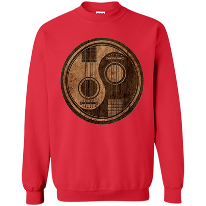 Best gift for Guitar T-shirt Guitar Ying-Yang Gift Red