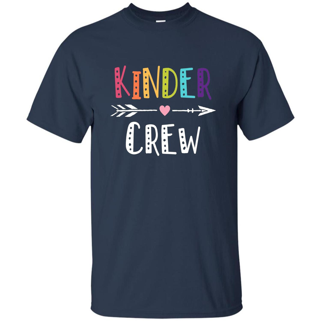 Kinder Crew Kindergarten Teacher T-Shirt School Day T-shirt Navy
