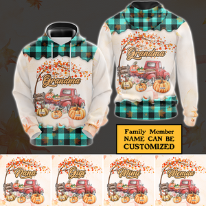 Personalized Grandma's Little pumpkins All Over Print T-shirt Tank Top Zip Hoodie Pullover Hoodie