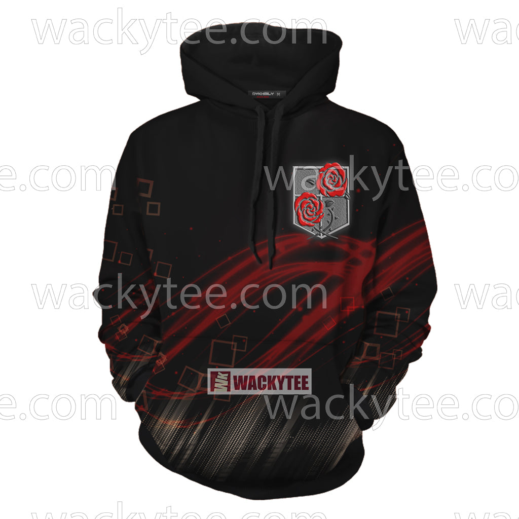 Attack On Titan Stationary Guard For Older And Peace 3D Hoodie