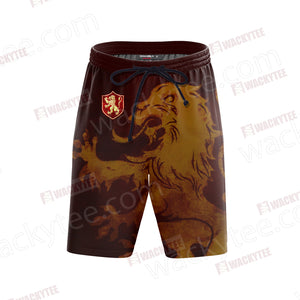 House Lannister Game Of Thrones 3D Beach Shorts