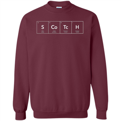 Scotch Periodic Table of Elements Funny T-shirt Maroon
