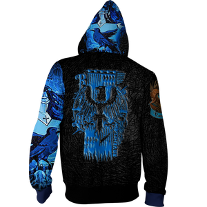 The Ravenclaw Eagle Harry Potter Unisex Zip Up Hoodie