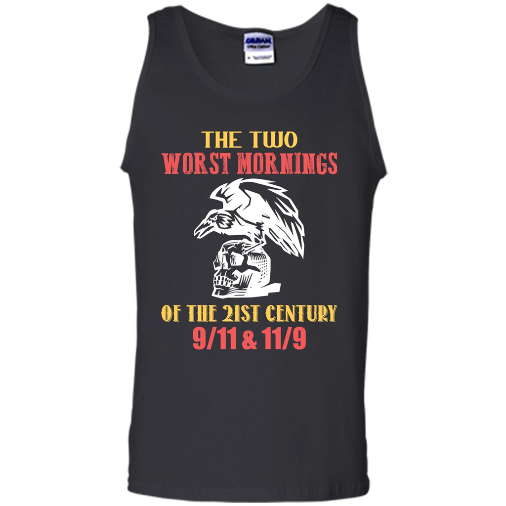 The Two Worst Mornings Of The 21st Century 9-11 and 11-9 T-shirt Black