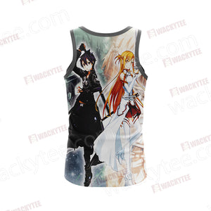 Sword Art Online Kirito And Asuna Unisex 3D Tank Top