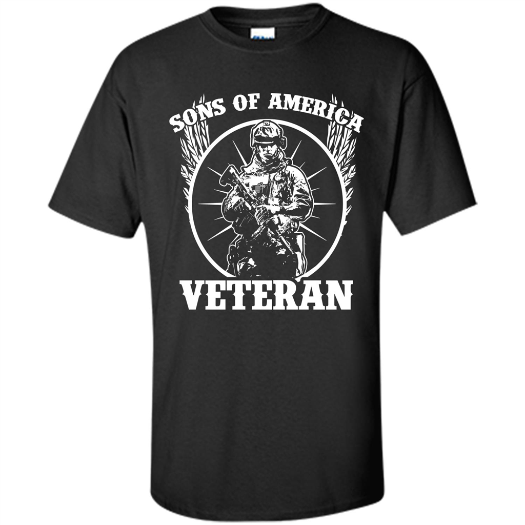 Military T-shirt Sons Of America Veteran Black