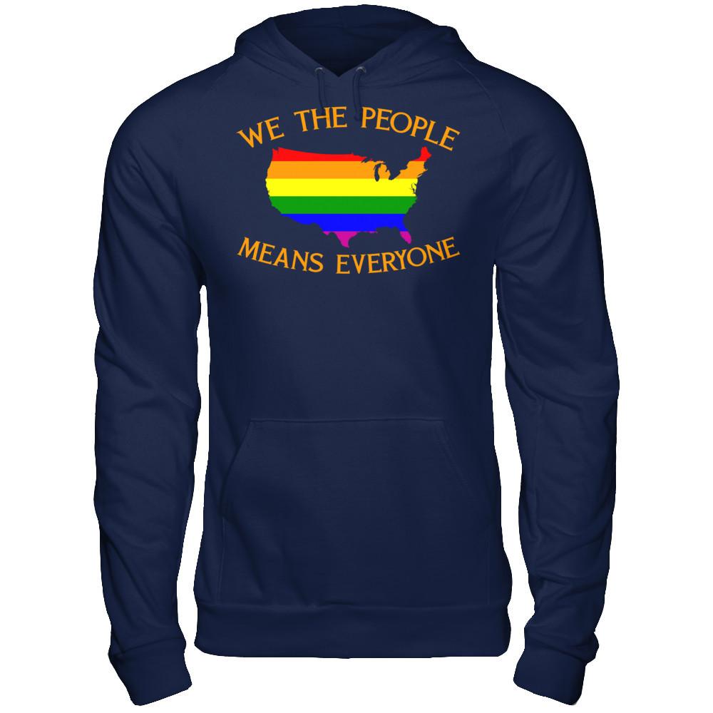 We The People Means Everyone T-shirt Gildan - Pullover Hoodie Navy
