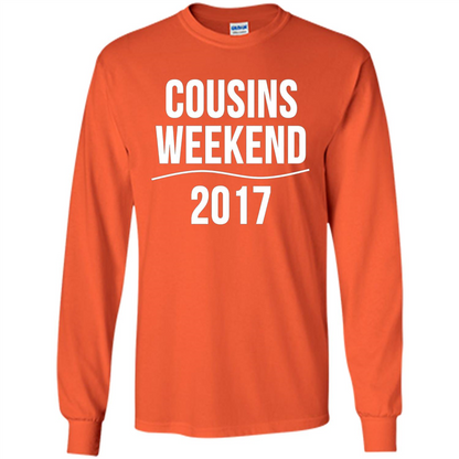 Family T-shirt Cousins Weekend 2017 Orange