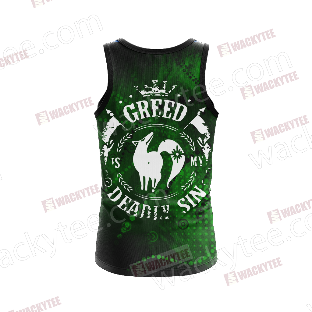 The Seven Deadly Sins - Greed Unisex 3D Tank Top
