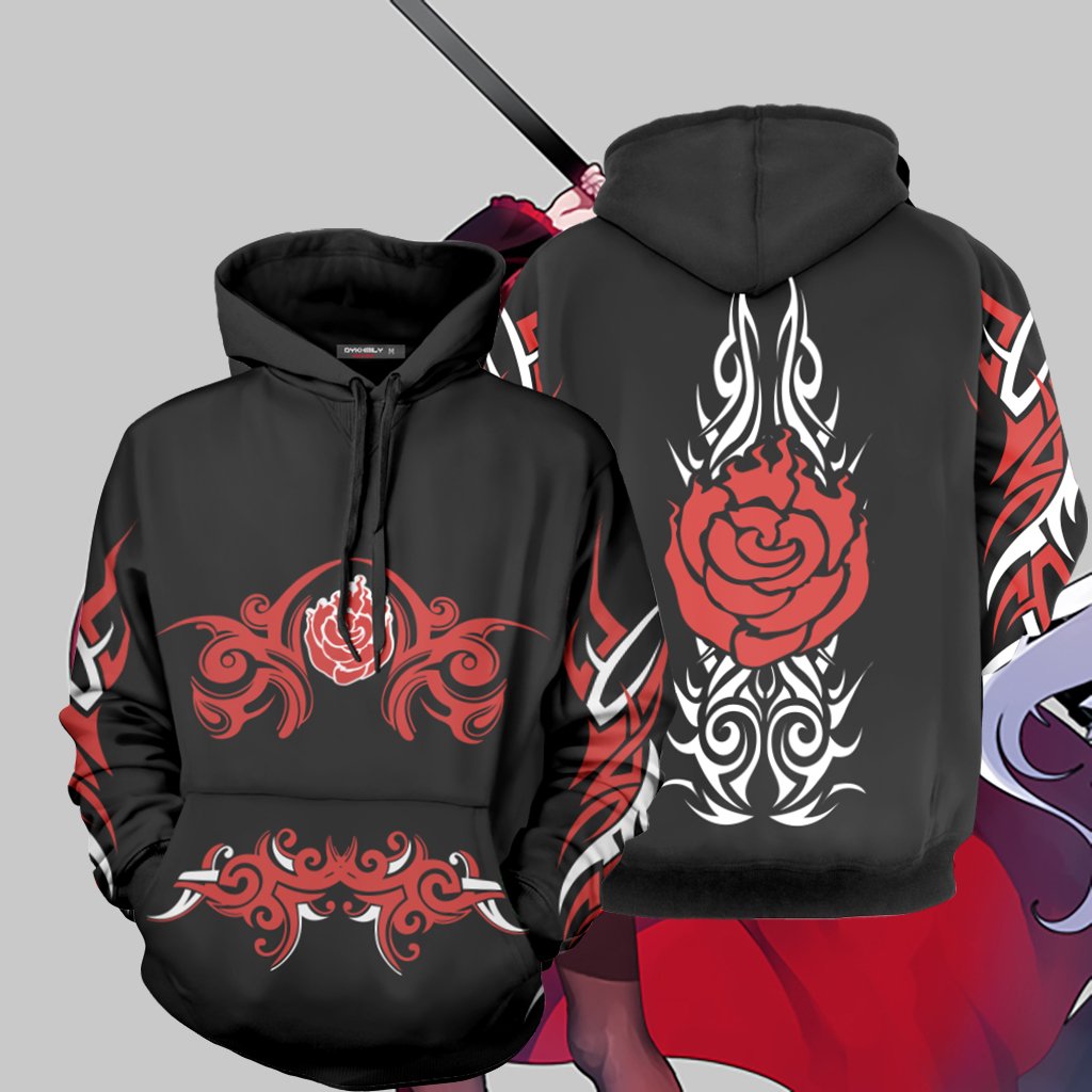 RWBY Ruby Rose Symbol 3D Hoodie