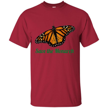 Save the Monarch Butterfly T-shirt Cardinal