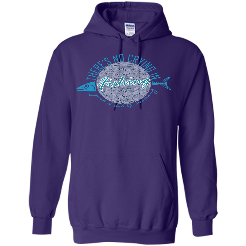 Fishing T-shirt No Crying Fishing Purple