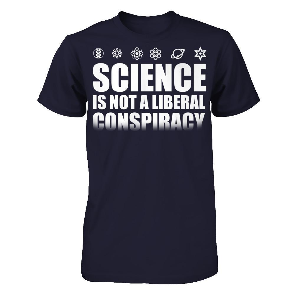 Science Is Not A Liberal Conspiracy Next Level - Unisex Fitted Tee Midnight Navy