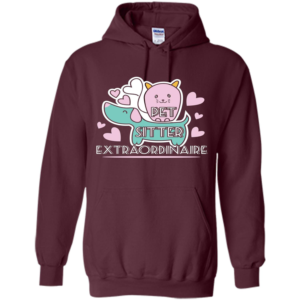 Love Pet T-shirt Pet Sitter Extraordinaire Maroon