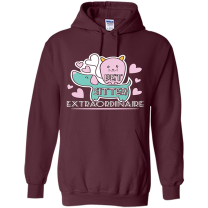 Love Pet T-shirt Pet Sitter Extraordinaire Maroon
