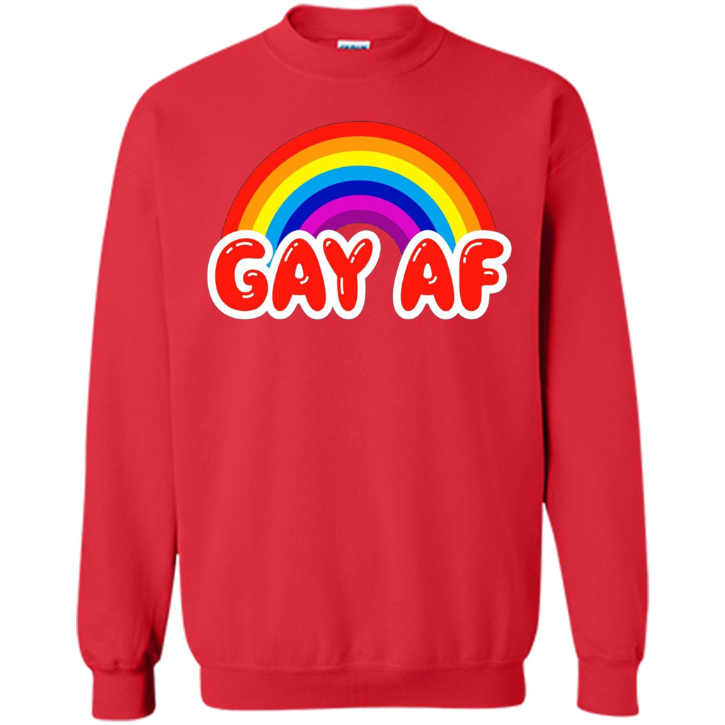 LGBTQ Pride T-shirt Gay AF Funny Gay Flag Rainbow Colors LGBTQ Pride Red