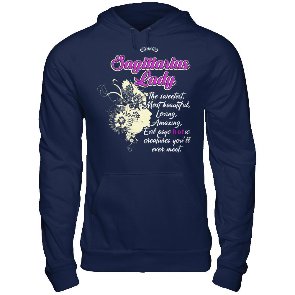 Sagittarius Lady - The Sweetest, Most Beautiful, Loving, Amazing Gildan - Pullover Hoodie Navy