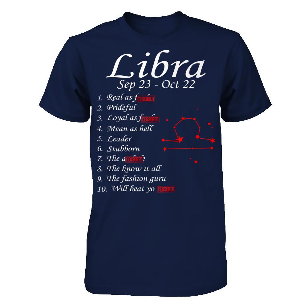 Libra Sep 23 - Oct 22 Gildan - Short Sleeve Tee Navy