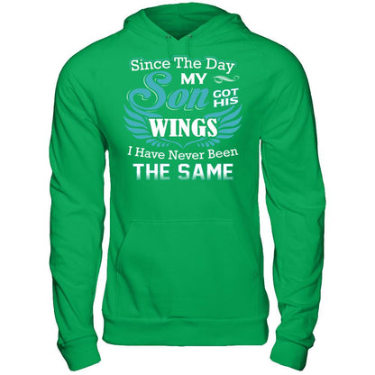 Since The Day My Son Got His Wings I Have Never Been The Same Gildan - Pullover Hoodie Irish Green