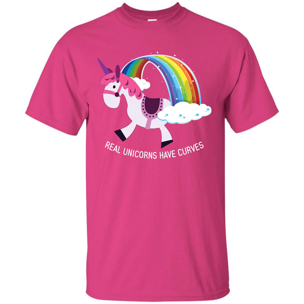 Unicorn T-shirt Real Unicorns Have Curves T-shirt Heliconia