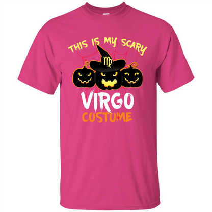 Halloween T-shirt This Is My Scary Virgo Costume T-shirt Heliconia