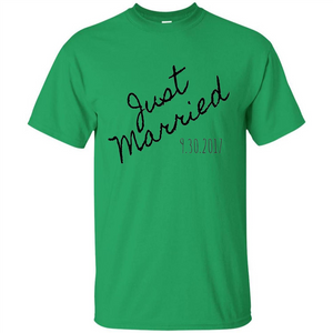 Just Married Honeymoon September 30 2017 Wedding T-Shirt