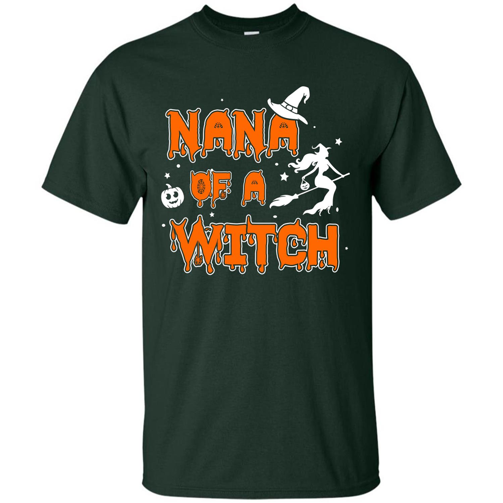 Halloween T-shirt Nana Of A Witch Forest Green