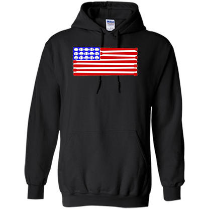 Baseball American Flag T-Shirt Black