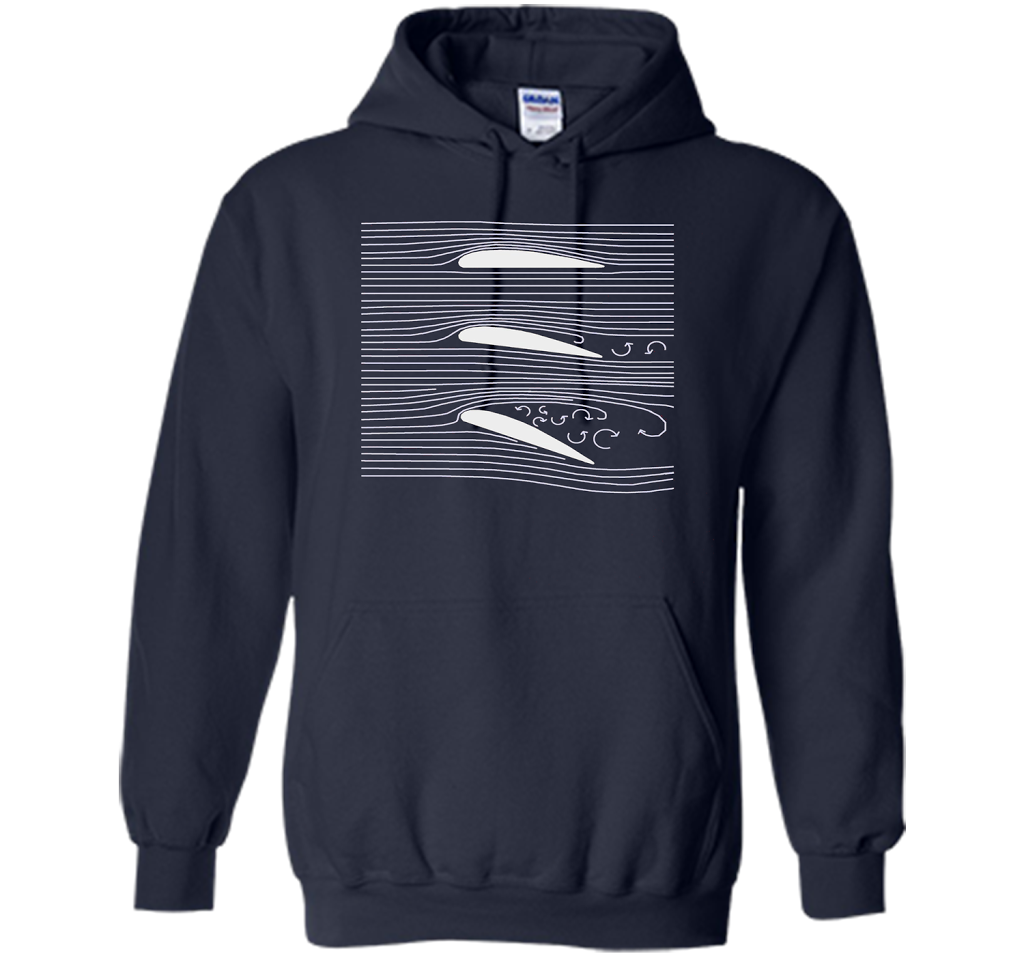 Airplane Wing T-shirt Aerospace Airfoil Stall Diagram Navy