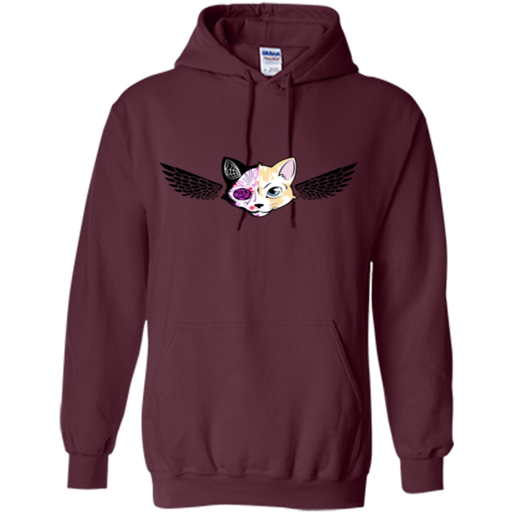 Wolf and Bird T-shirt Maroon