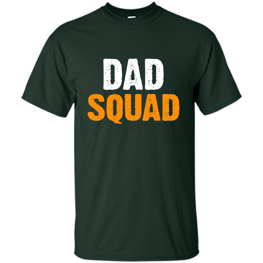 Fathers day T-shirt DAD Squad Funny T-Shirt Forest Green