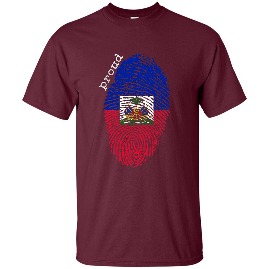 Haiti shirt - Haiti National Flag T-shirt Maroon
