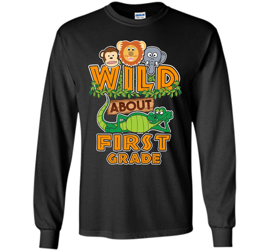 Wild About First Grade T-Shirt t-shirt Black
