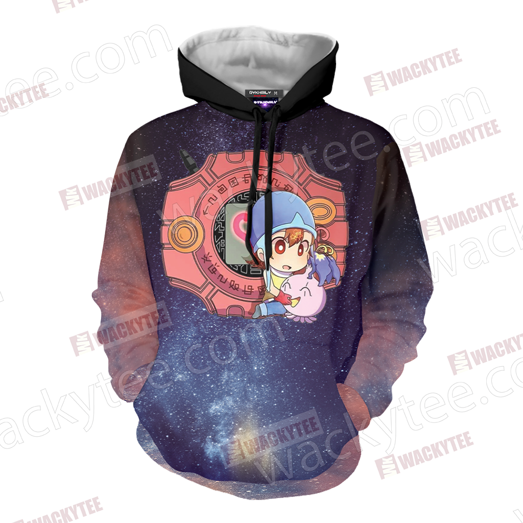 Digimon Hikari And Tailmon Unisex 3D Hoodie