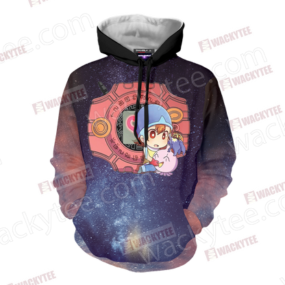 Digimon Hikari And Tailmon Unisex 3D Hoodie