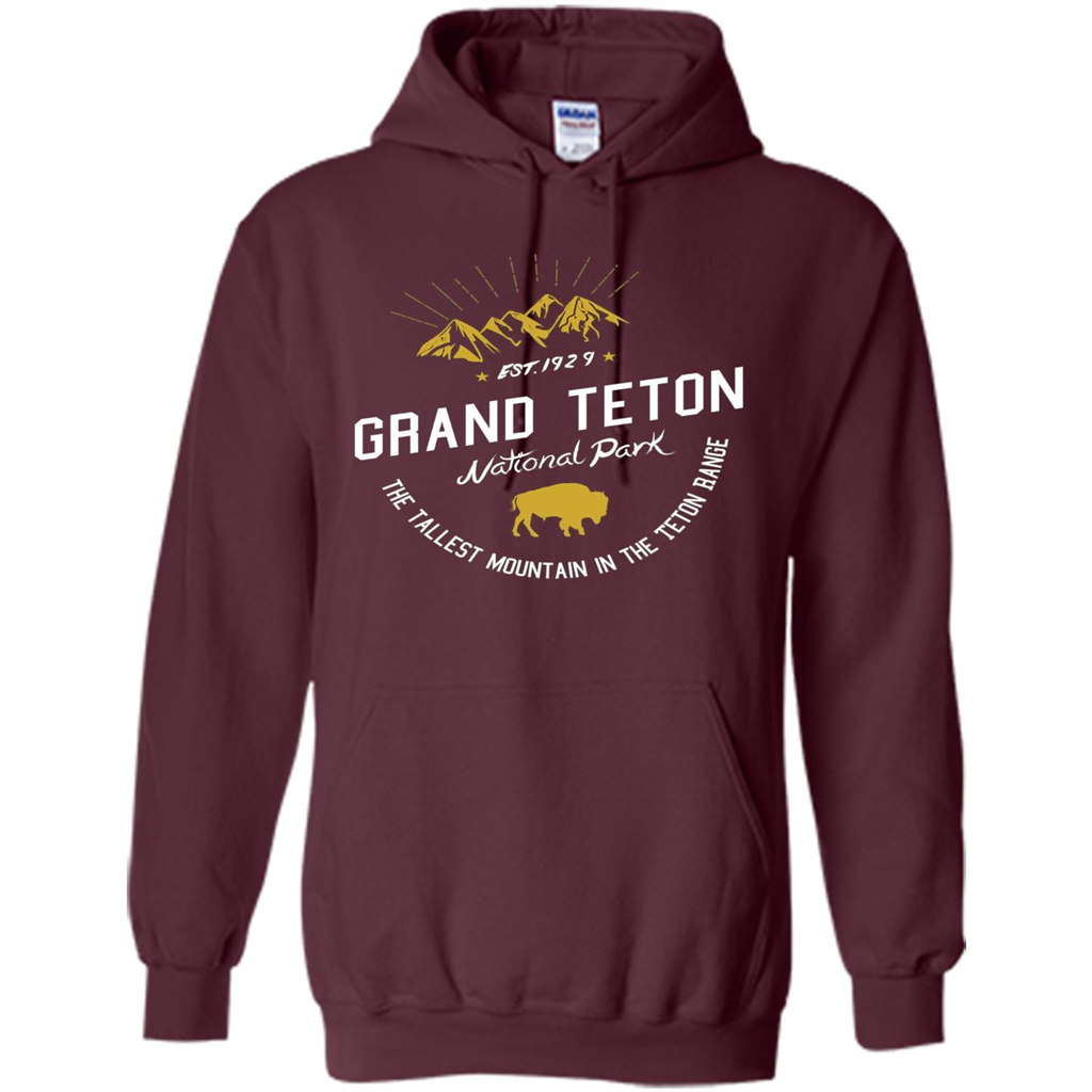 Grand Teton National Park T-shirt Maroon