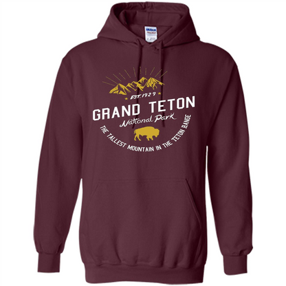 Grand Teton National Park T-shirt Maroon