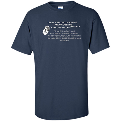 Funny Knitting T-shirt Knitting Gift Shirt Navy