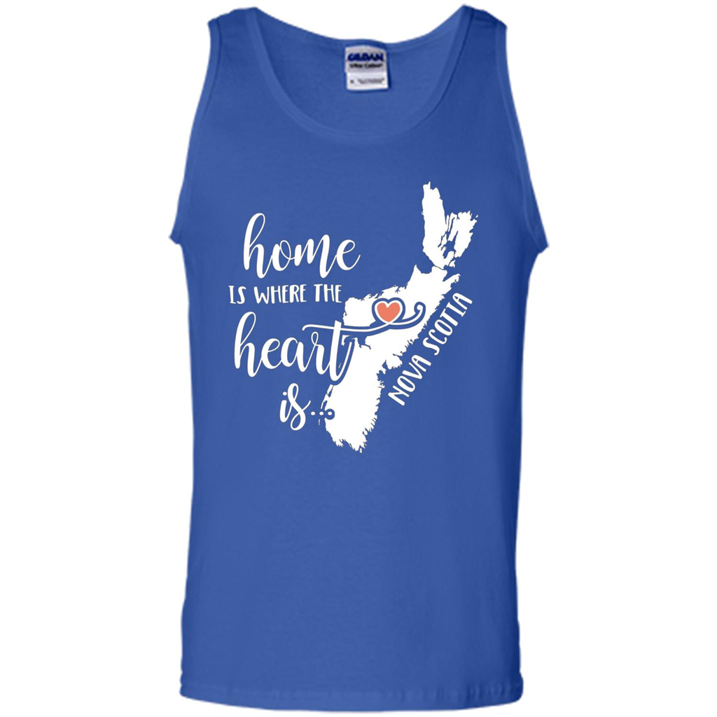 Nova Scotia Home T-shirt - Home is Where the Heart Is Royal