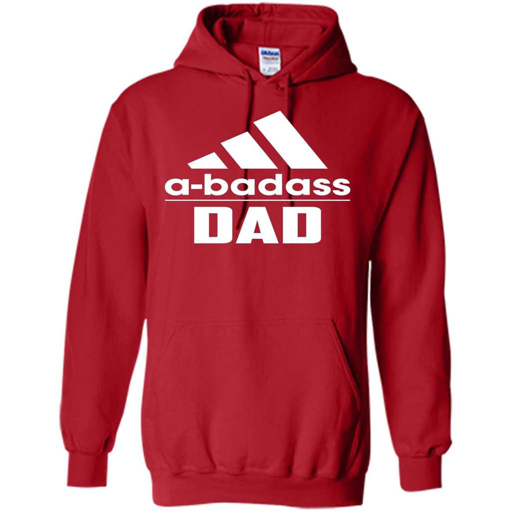Fathers Day T-shirt A Badass Dad Red