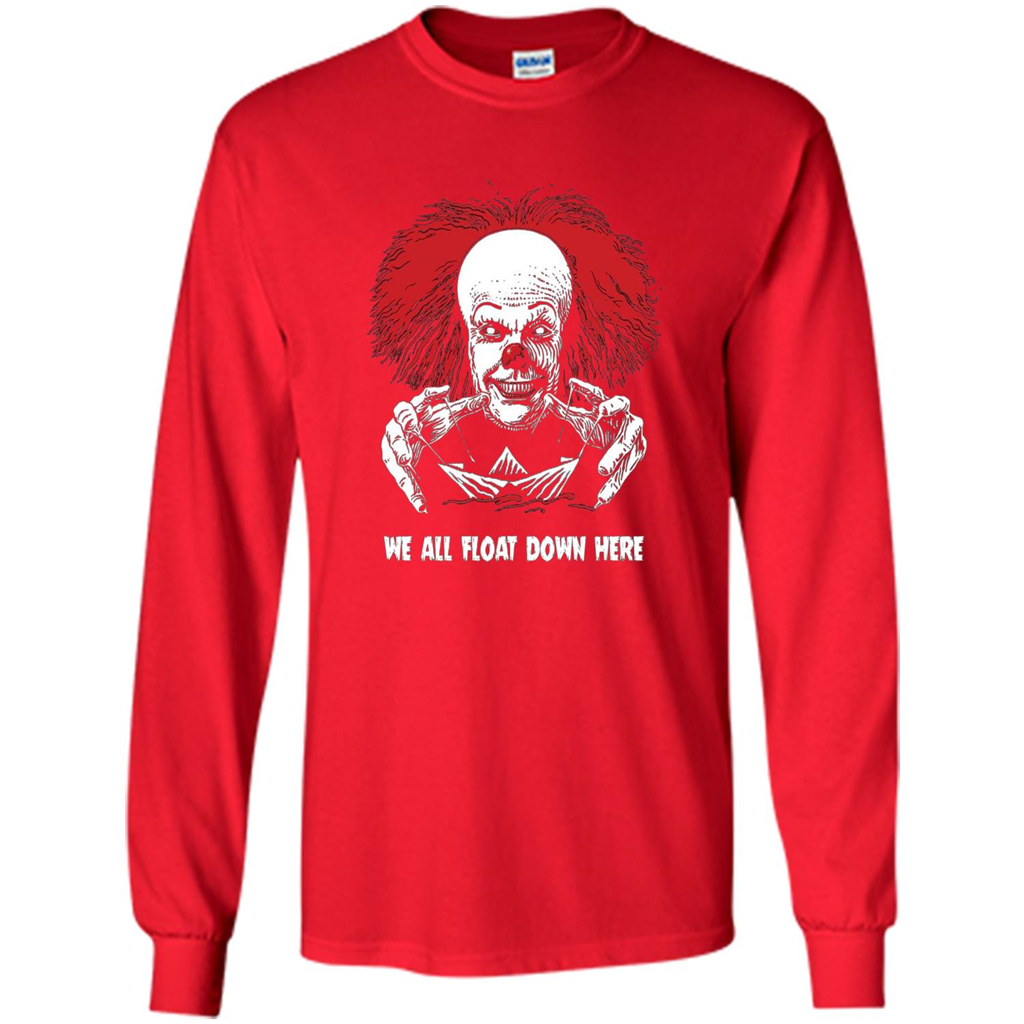 Red Balloon We All Float Down Here T-shirt Horror Halloween T-shirt Red