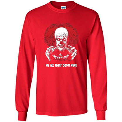 Red Balloon We All Float Down Here T-shirt Horror Halloween T-shirt Red