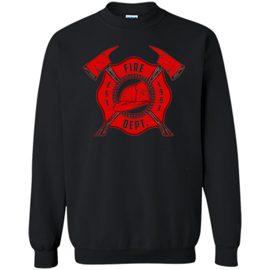 Fire Department Est 1993 T-shirt Black
