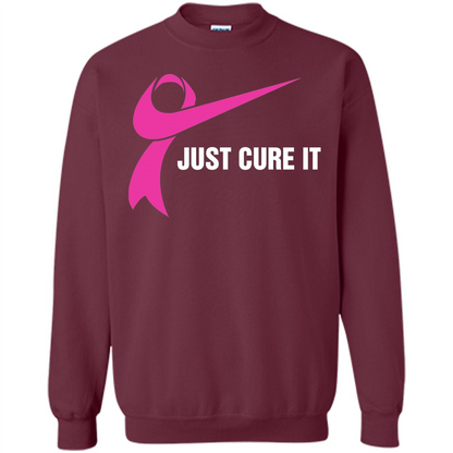 Breast Cancer Just Cure It T-Shirt Maroon
