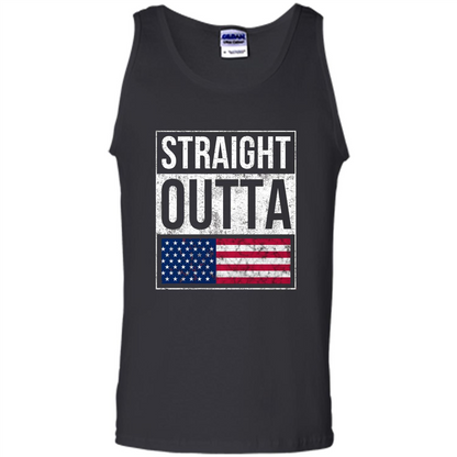 Independen Day T-shirt Straight Outta. 4th of July Black