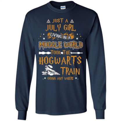 Harry Potter T-shirt Just A July Girl Living In A Muggle World