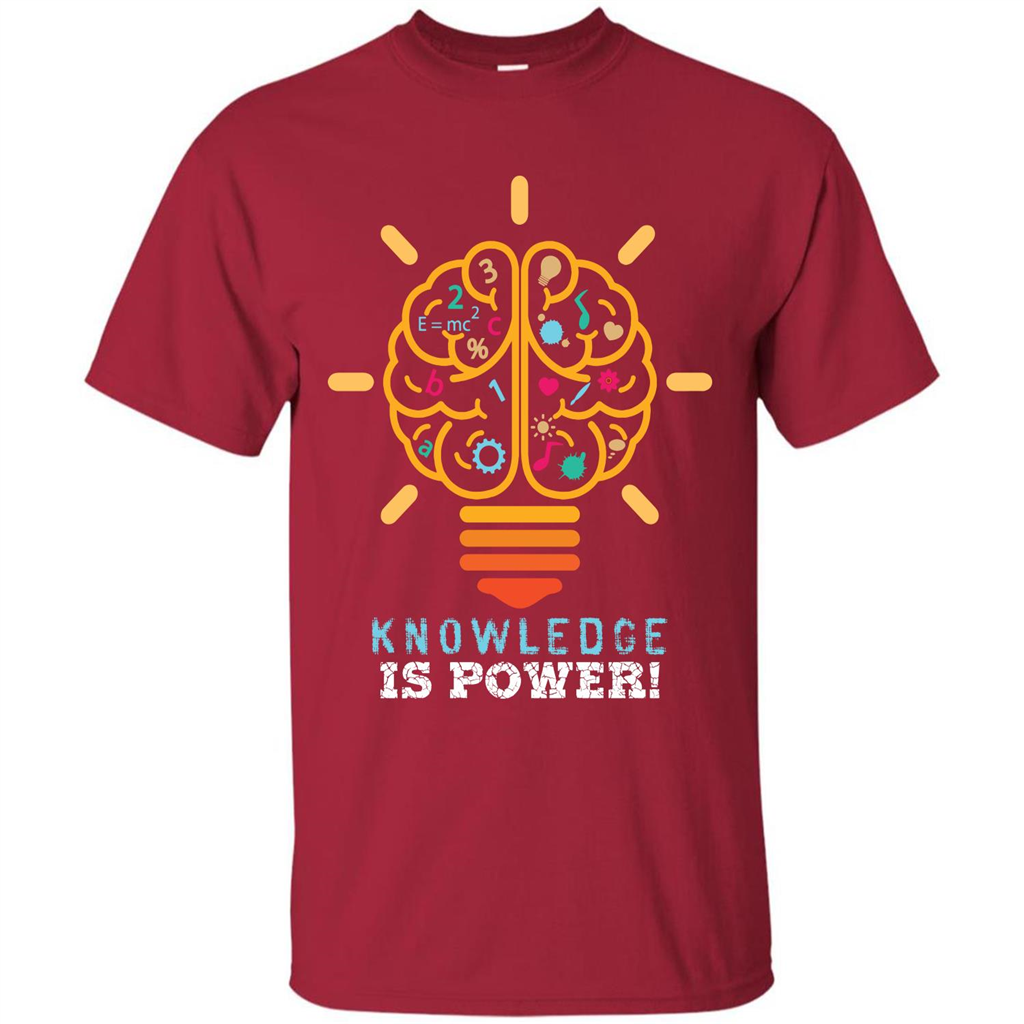 Student T-shirt Knowledge Is Power T-shirt Cardinal