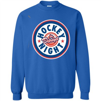 Hockey Night In Detroyet T-shirt Royal