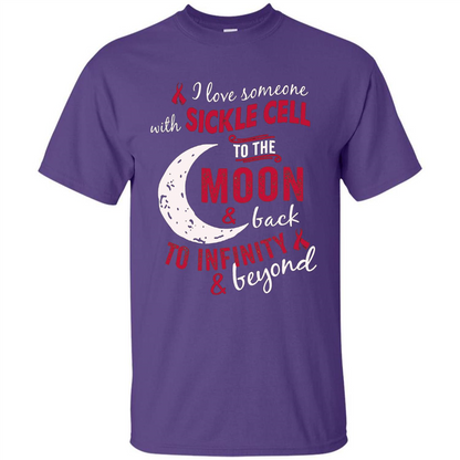 I Love Someone With Sickle Cell To The Moon And Back T-shirt Purple